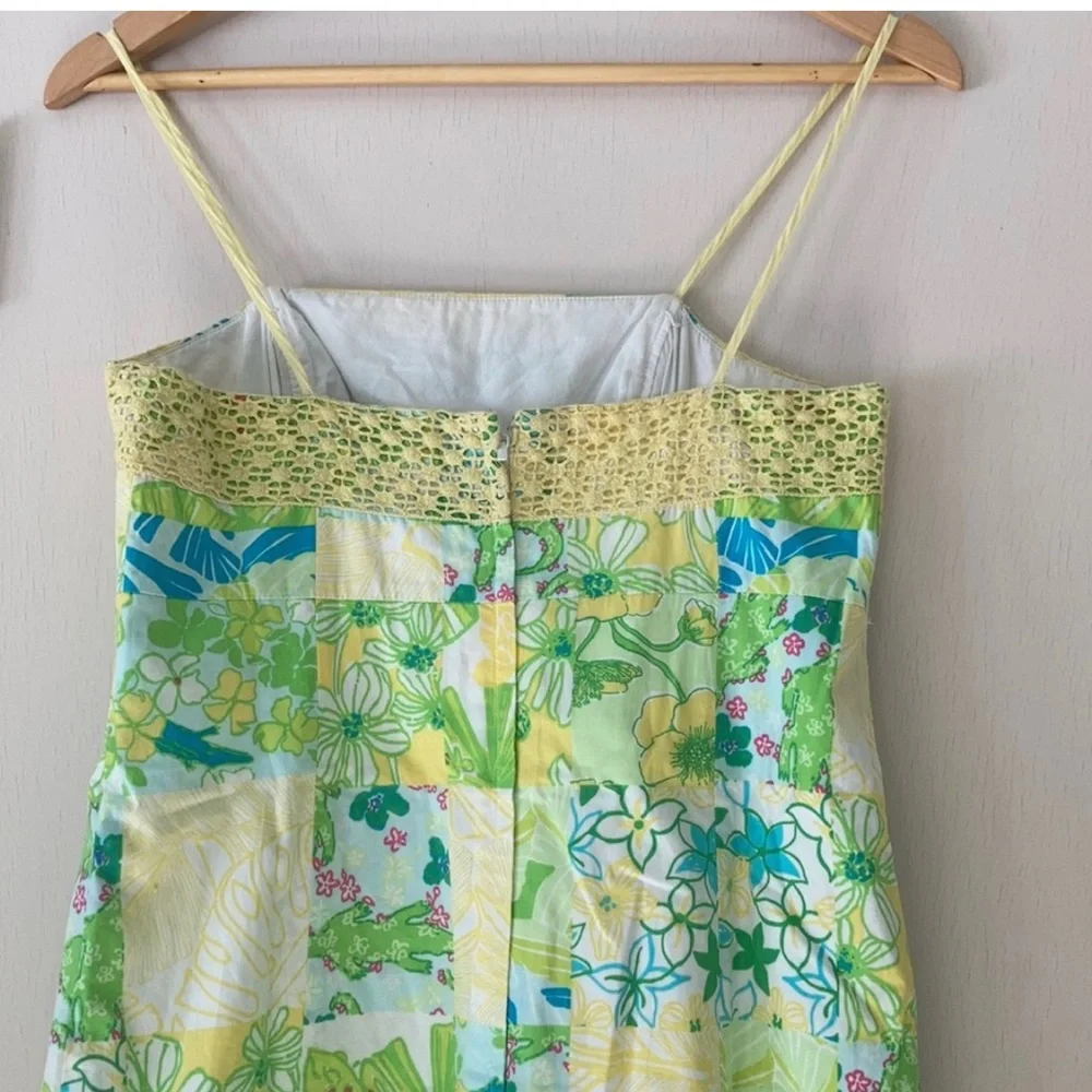 2009 Lilly Pulitzer Bowen Multi Gator Strapless Dress Style 74797 Size 4 - Picture 4 of 9